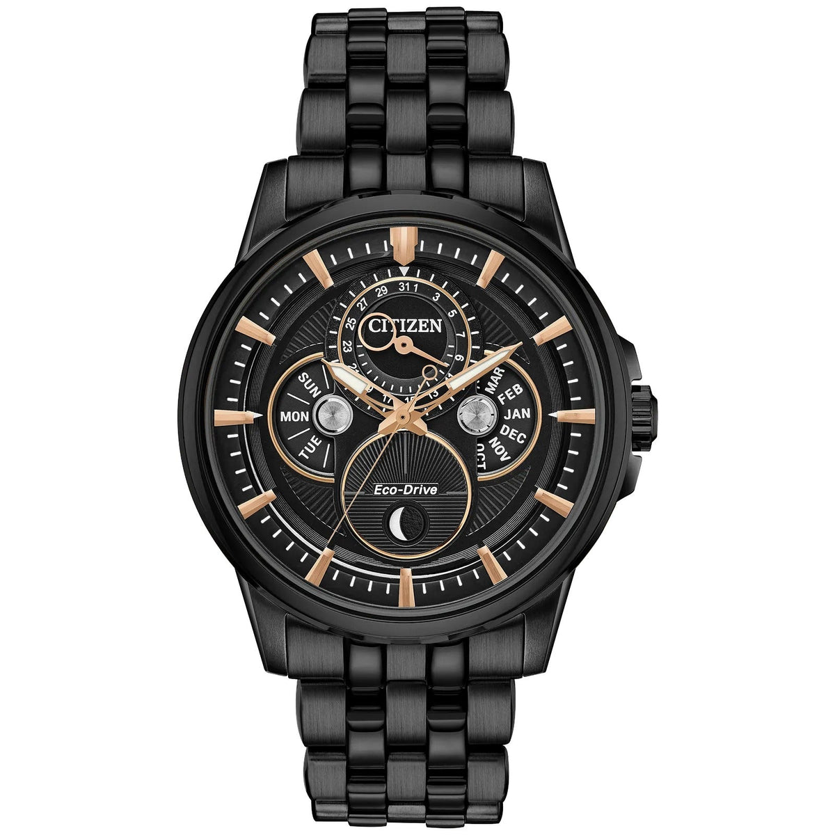 bu0057-54e Reloj Citizen Calendrier Moonphase de hombre pulsera de metal 44 mm