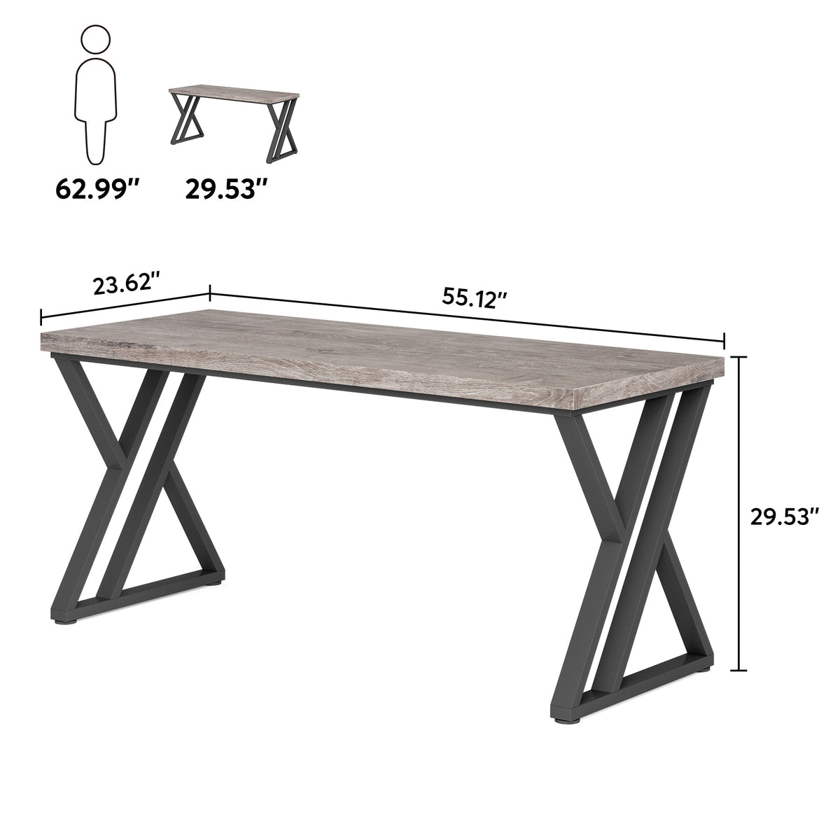 HOGA-U0154 Escritorio Tribesigns de madera y metal
