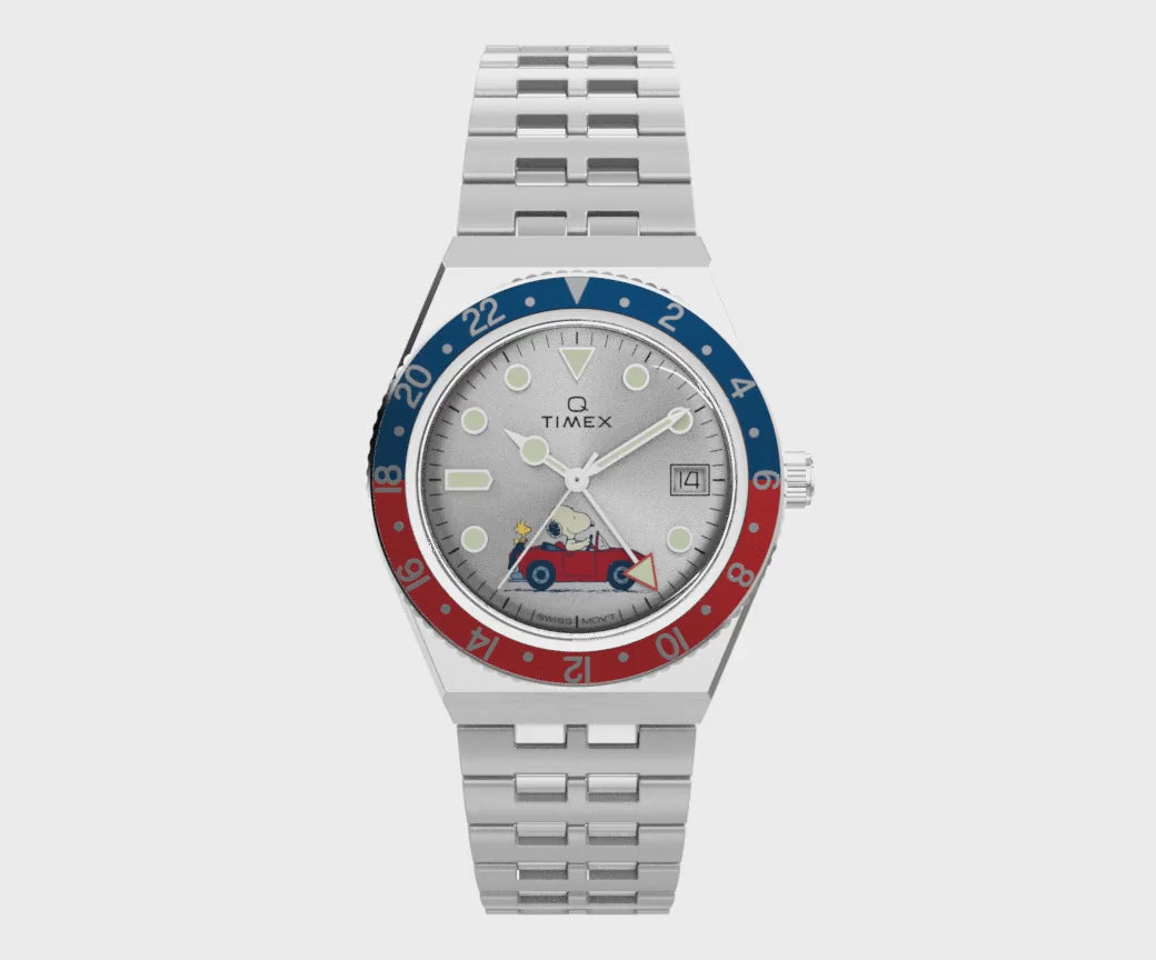 TW2W83300 Reloj Timex Q Snoopy de hombre pulsera de metal