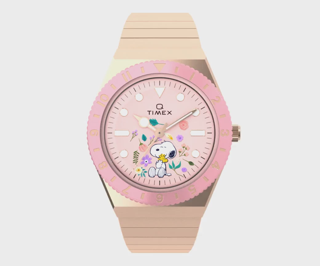 TW2W83800 Reloj Timex Q Peanuts de mujer correa de metal