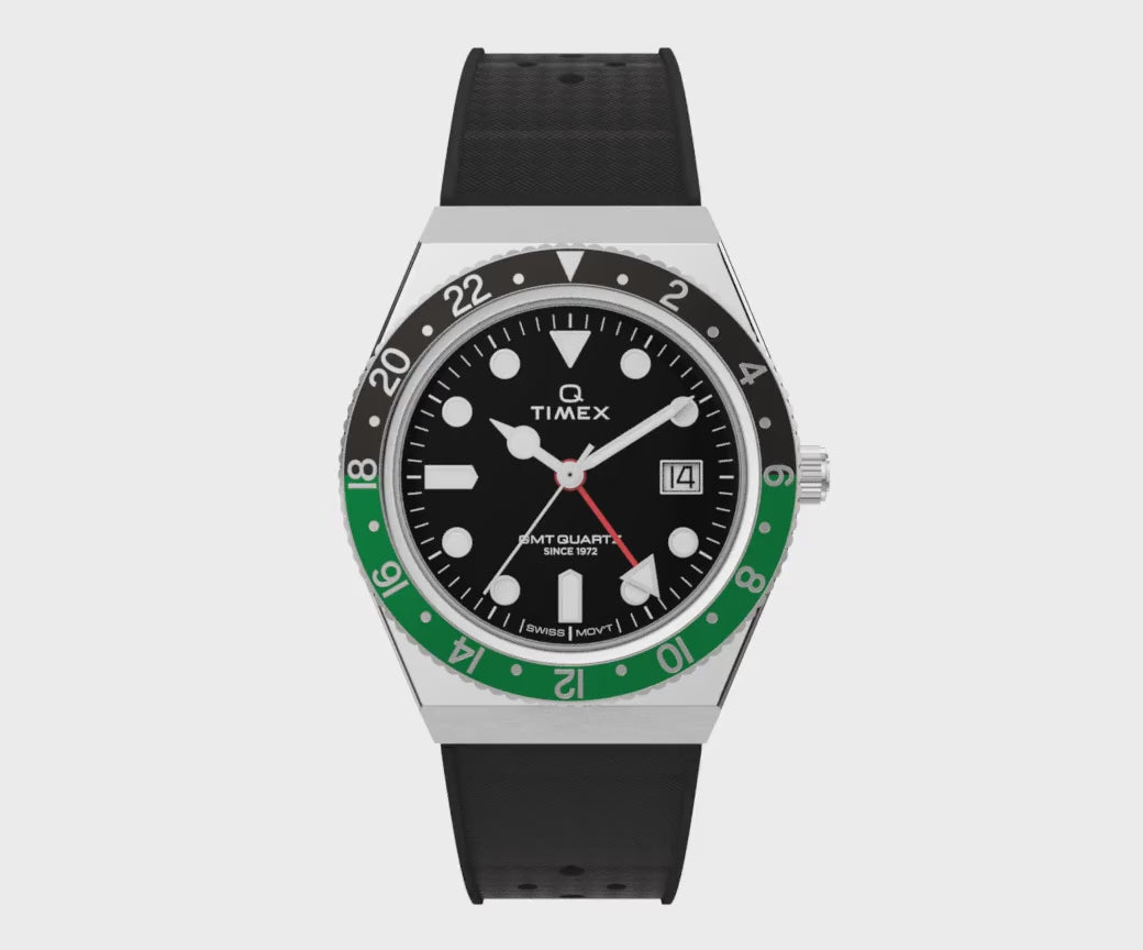 TW2W57500 Reloj Timex Q GMT de hombre correa de resina