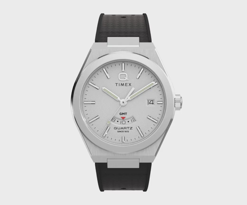 TW2Y12200 Reloj Timex Q Continental GMT de hombre correa de resina