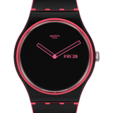 SO29P700 Reloj Swatch Minimal Line Pink unisex banda de caucho